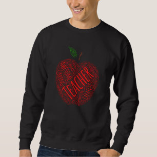 Creative Teacher for Women Red Apple Word Art Trui