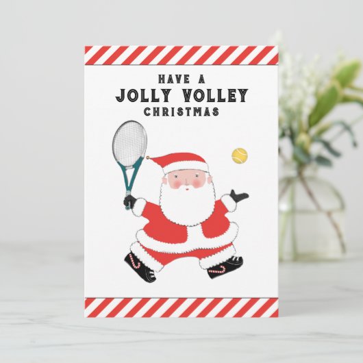Creative Tennis-kerstfeestkaarten Feestdagenkaart (Staand voorkant)