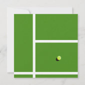 Creative Tennis Party Kaart (Achterkant)