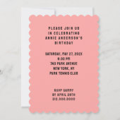 Creative Tennis Party Kaart (Achterkant)