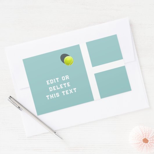 Creative Tennis Rechthoekige Sticker (Envelop)