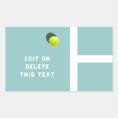 Creative Tennis Rechthoekige Sticker (Voorkant)
