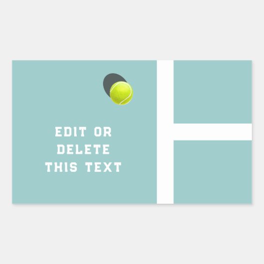 Creative Tennis Rechthoekige Sticker (Voorkant)