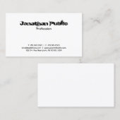 Creative Text Design Professional Simple Plain Visitekaartje (Voorkant / Achterkant)