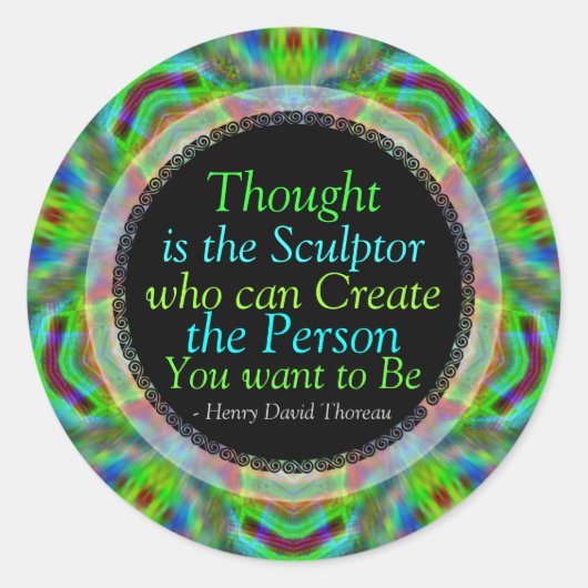 Creative Thoughts Quote Custom Art Sticker (Voorkant)
