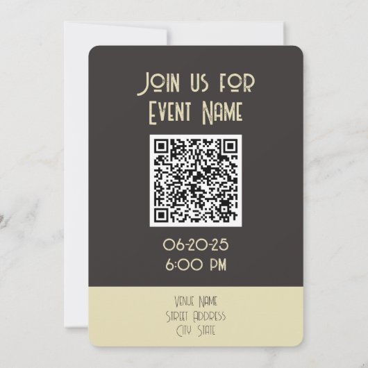 Creative Tiger Sla de datum Nodig QR Code Kaart ui (Achterkant)