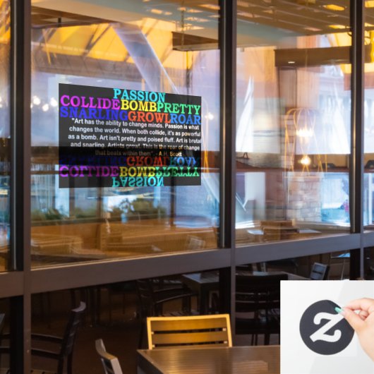Creative Transformation Window Cling Raamsticker (Restaurant Raam)