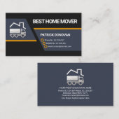 Creative Trapezium blokkeert Silver Moving Truck Visitekaartje (Voorkant / Achterkant)