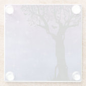 Creative Tree Silhouette Glazen Onderzetter (Achterkant)