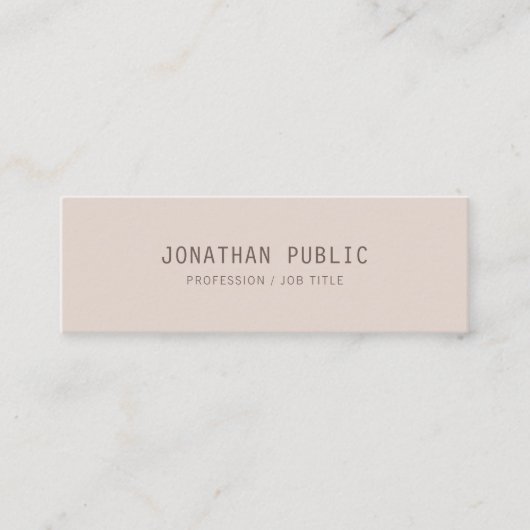 Creative Trendy Minimalist Design Sjabloon Modern Mini Visitekaartje (Voorkant)