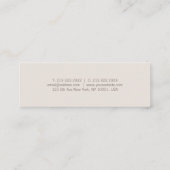 Creative Trendy Minimalist Design Sjabloon Modern Mini Visitekaartje (Achterkant)