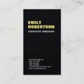Creative Trendy Modern Minimalist Plain Black Visitekaartje (Voorkant)