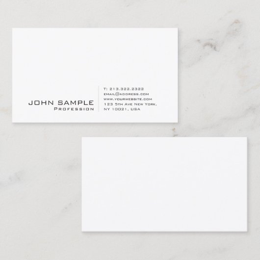 Creative Trendy Modern Professional Semi Gloss Visitekaartje (Voorkant / Achterkant)