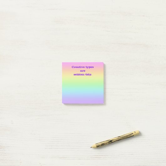 Creative Types Rainbow Post-it Notes (Op bureau)