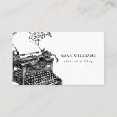 Creative Typewriter Professional Black and White Visitekaartje (Voorkant)