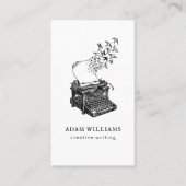 Creative Typewriter Professional Black and White Visitekaartje (Voorkant)