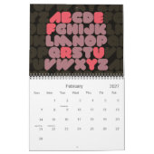 Creative Typography Alphabet Maanden 2012 kalender (Feb 2027)