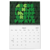Creative Typography Alphabet Maanden 2012 kalender (Mar 2027)
