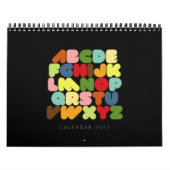 Creative Typography Alphabet Maanden 2012 kalender (Hoes)