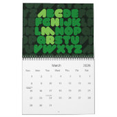 Creative Typography Alphabet Maanden 2012 kalender (Mar 2026)