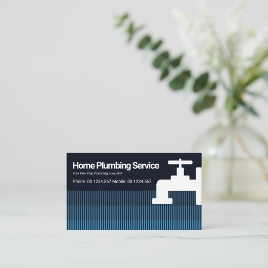 Creative Vertical Flood Lines Plug Visitekaartje (Staand voorkant)