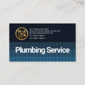 Creative Vertical Flood Lines Plug Visitekaartje (Achterkant)