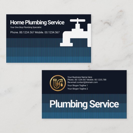 Creative Vertical Flood Lines Plug Visitekaartje (Voorkant / Achterkant)