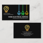 Creative Vertical Home Power Plug-elektricien Visitekaartje (Voorkant / Achterkant)