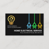 Creative Vertical Home Power Plug-elektricien Visitekaartje (Voorkant)
