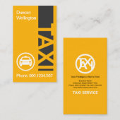 Creative Vertical TAXI Signage Yellow Cab Driver Visitekaartje (Voorkant / Achterkant)