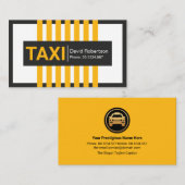 Creative Vertical Yellow Taxi Lines Cab Driver Visitekaartje (Voorkant / Achterkant)