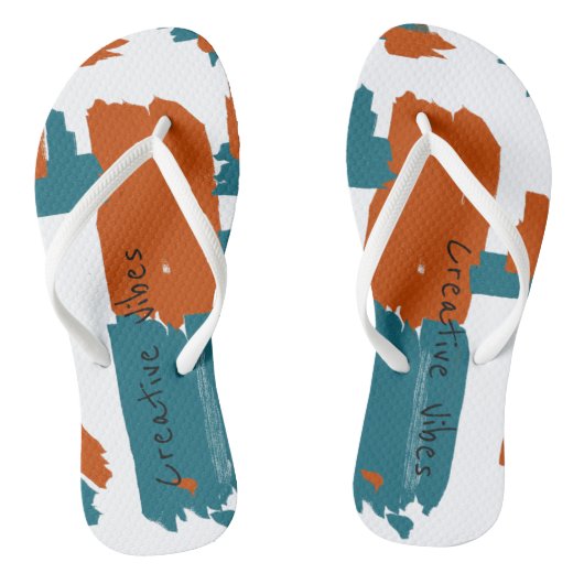 Creative Vibes Abstract Art Flip Flops (Voetbed)