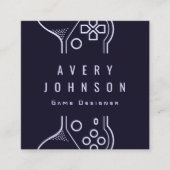 Creative Video Game Designer Gamer Game Tester Vierkante Visitekaartje (Voorkant)