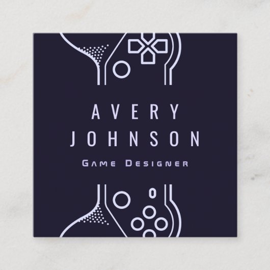 Creative Video Game Designer Gamer Game Tester Vierkante Visitekaartje (Voorkant)