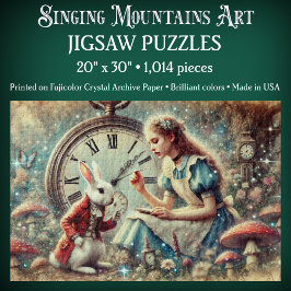 Creative Vintage Alice & White Rabbit Fantasy Art Legpuzzel