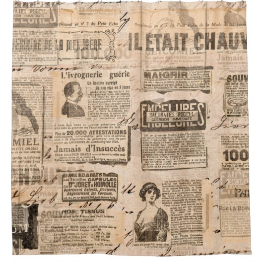 Creative vintage style background. Paper texture.  Douchegordijn (Voorkant)