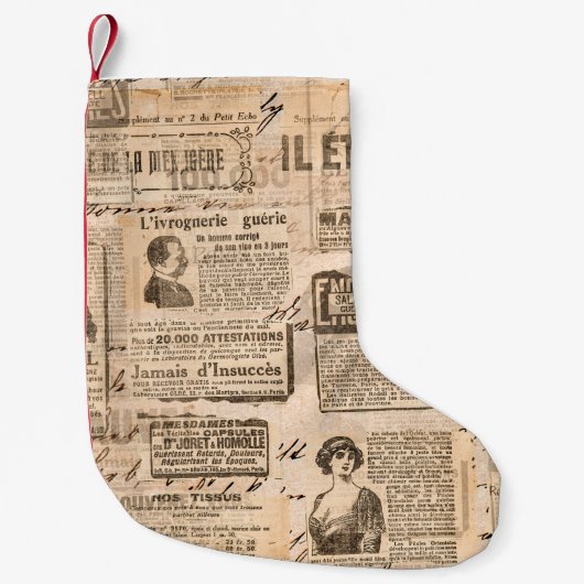Creative vintage style background. Paper texture. Kleine Kerstsok (Voorkant)