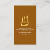 Creative Waiter Tuxedo Apron Serving Bord Cutlery Visitekaartje (Achterkant)