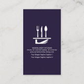 Creative Waiter Tuxedo Serving Bord Cutlery Visitekaartje (Achterkant)