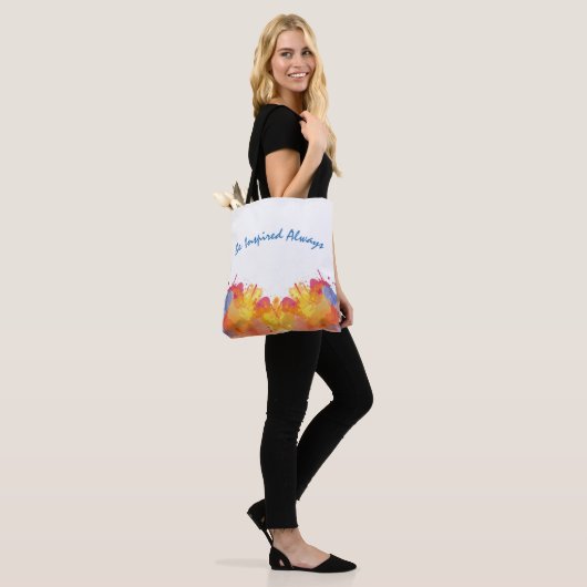Creative Waterverf Abstract ontwerp Tote Bag (Op model)