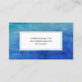 Creative Waterverf Blue Makeup Artist Patroon Visitekaartje (Achterkant)