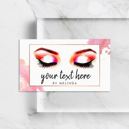 Creative Waterverf Eyebrows Custom Text Visitekaartje