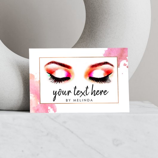 Creative Waterverf Eyebrows Custom Text Visitekaartje