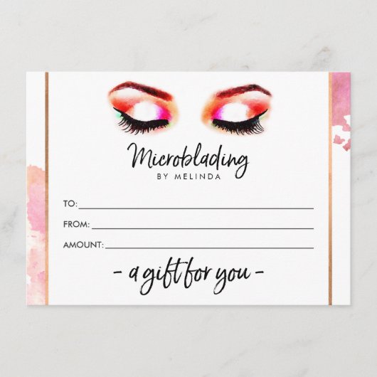 Creative Waterverf Eyebrows Microblading Gift (Voorkant)