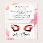 Creative Waterverf Lashes/Brows nazorg gevouwen Visitekaartje (Buitenkant ongevouwen)