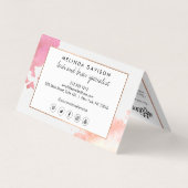 Creative Waterverf Lashes/Brows nazorg gevouwen Visitekaartje (Achterkant)