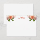 Creative Waterverf Rozen Handgeschreven script Notitiekaartje (Voorkant / Achterkant)