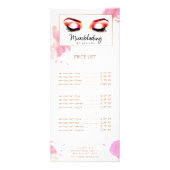 Creative Waterverf Wenkbrauwen Microblading Reclamekaart (Voorkant)