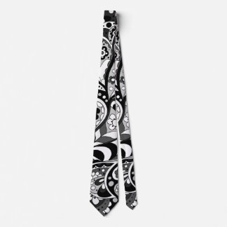 Creative Wavy Abstract Zonder Stroom Doodle Patroo Stropdas
