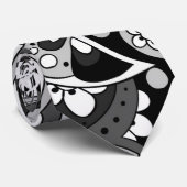 Creative Wavy Abstract Zonder Stroom Doodle Patroo Stropdas (Opgerold)